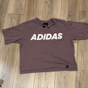 Adidas Mauve Tee with White Logo